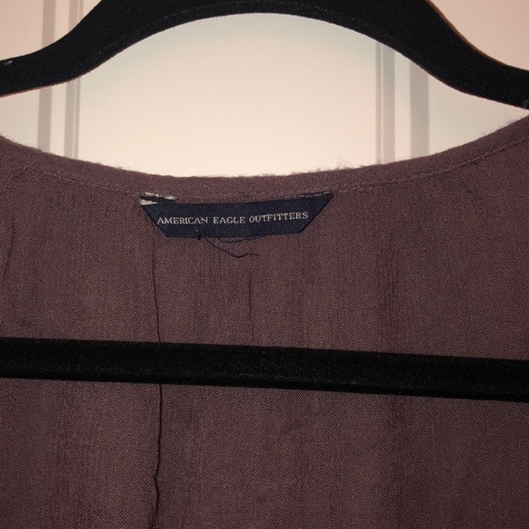 🦋4/$20 American Eagle vneck tie longsleeve blouse - Picture 5 of 7